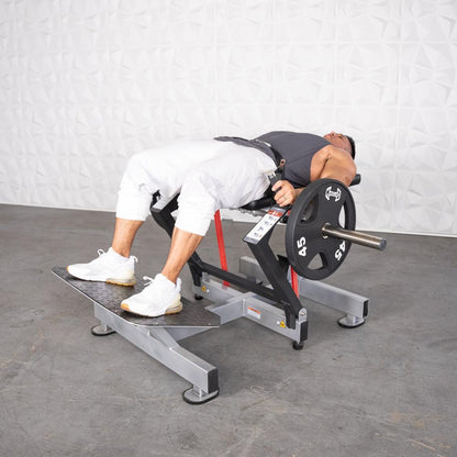 Excel Base Plate Loaded Hip Thruster - Muscle D Fitness - Leverage Glute Drive - Grit Grind Strength