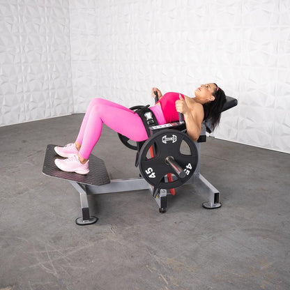 Excel Base Plate Loaded Hip Thruster - Muscle D Fitness - Leverage Glute Drive - Grit Grind Strength