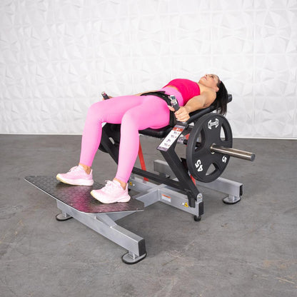 Excel Base Plate Loaded Hip Thruster - Muscle D Fitness - Leverage Glute Drive - Grit Grind Strength