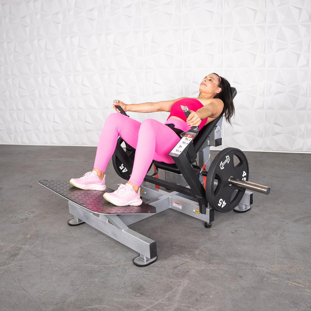 Excel Base Plate Loaded Hip Thruster - Muscle D Fitness - Leverage Glute Drive - Grit Grind Strength