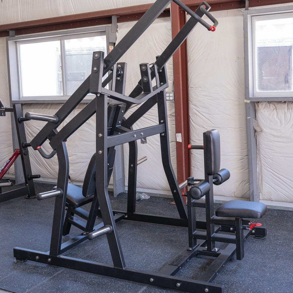 Excel Iso - Lateral Chest/Back Combo - Muscle D Fitness - Plate Loaded - Gas Shock Assisted Seat Adjustment - Grit Grind Strength