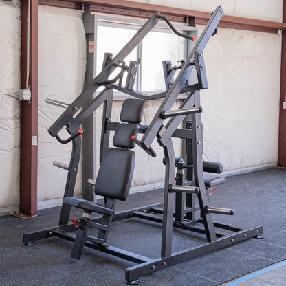 Excel Iso - Lateral Chest/Back Combo - Muscle D Fitness - Plate Loaded - Gas Shock Assisted Seat Adjustment - Grit Grind Strength