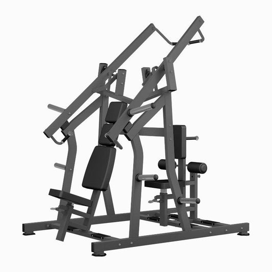 Excel Iso - Lateral Chest/Back Combo - Muscle D Fitness - Plate Loaded - Gas Shock Assisted Seat Adjustment - Grit Grind Strength