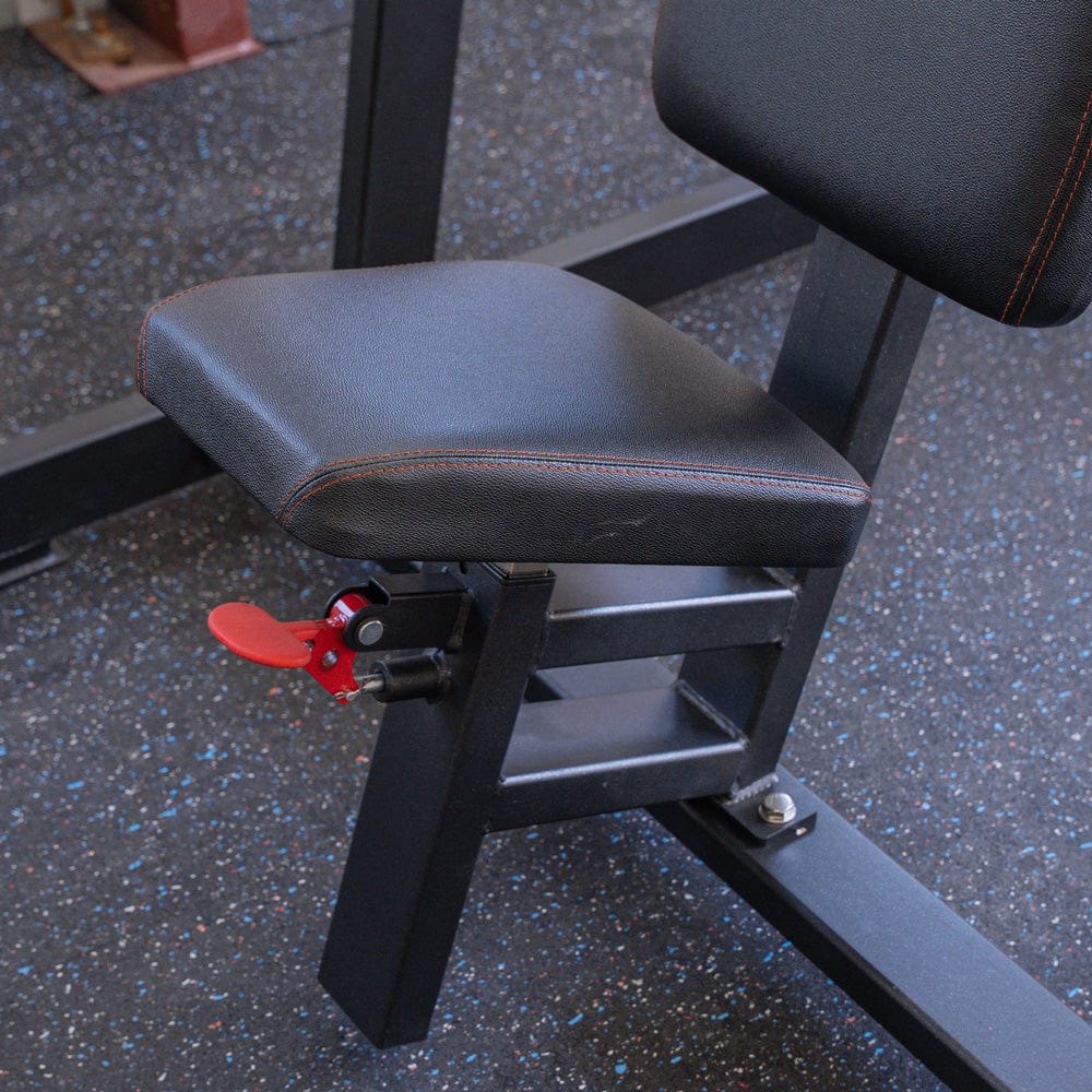 Excel Iso - Lateral Chest/Back Combo - Muscle D Fitness - Plate Loaded - Gas Shock Assisted Seat Adjustment - Grit Grind Strength