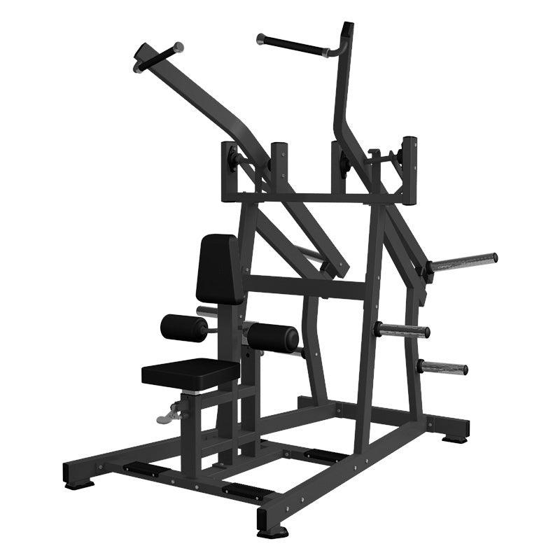 Excel Iso - Lateral Wide Pulldown - Muscle D Fitness - Plate Load Lat Pulldown - Piston Assisted Seat Adjustment - Plate Storage Pegs - Grit Grind Strength