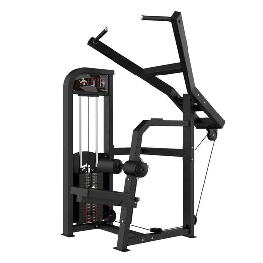 Excel Lat Pulldown - Muscle D Fitness - Selectorized Lat Machine - Easy Seat Adjustment - Grit Grind Strength