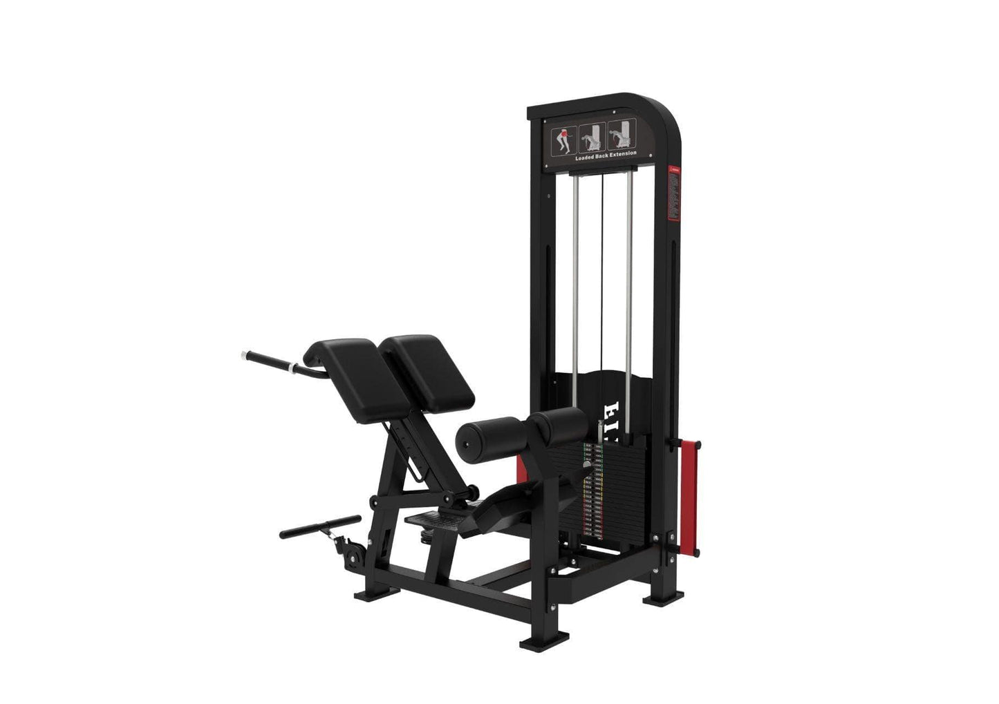 Excel Loaded Back Extension Muscle D Fitness Selectorized 45 Degree Hyper Extension Band Compatable - Grit Grind Strength