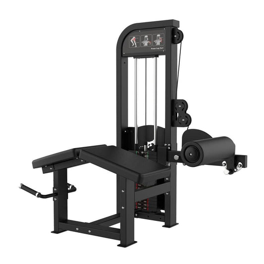 Excel Prone Leg Curl - Muscle D Fitness - Selectorized Hamstring Curl - Grit Grind Strength
