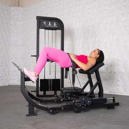Excel Selectorized Hip Thrust Glute - Muscle D Fitness - Selectorized Glute Drive - Band Compatable - Grit Grind Strength