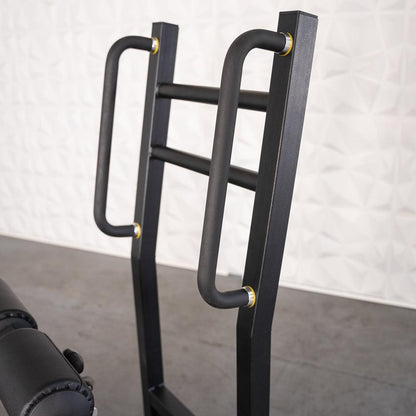 Excel Standing Hip Thrust - Muscle D Fitness - Plate Load Extension - Band Compatible - Adjustable Pads - Grit Grind Strength