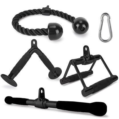 Custom Black Pulley Cable Attachment Sets  for Lat Pulls