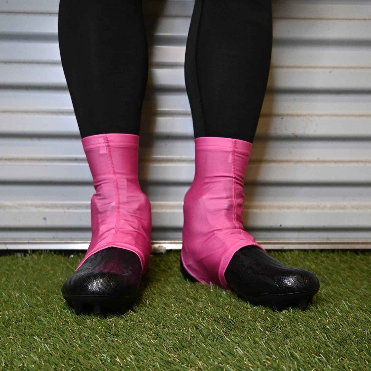 Faith Cross Pink Cleat Covers (Spats) - Grit Grind Strength