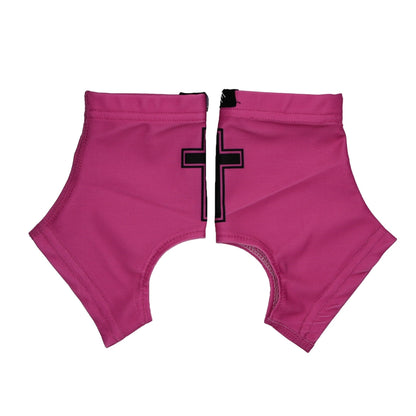 Faith Cross Pink Cleat Covers (Spats) - Grit Grind Strength