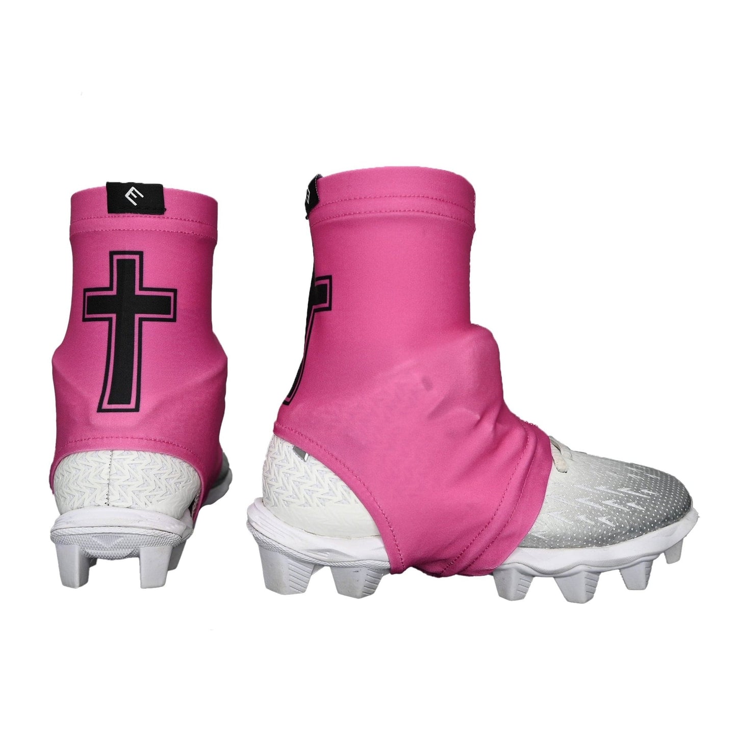 Faith Cross Pink Cleat Covers (Spats) - Grit Grind Strength