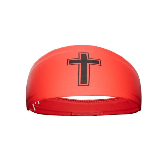 Faith Cross Red Headband - Grit Grind Strength