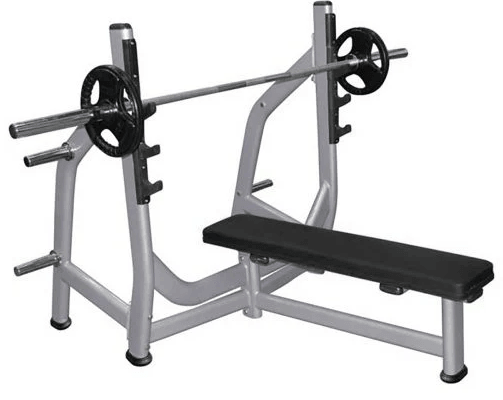 Flat Bench - Olympic - Muscle D Fitness - 11 Gauge Steel - Commercial Upholstery - Grit Grind Strength