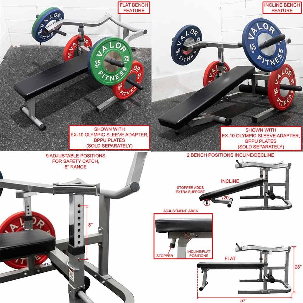 Flat - Incline Bench Press Machine w/ Converging Arms - Grit Grind Strength
