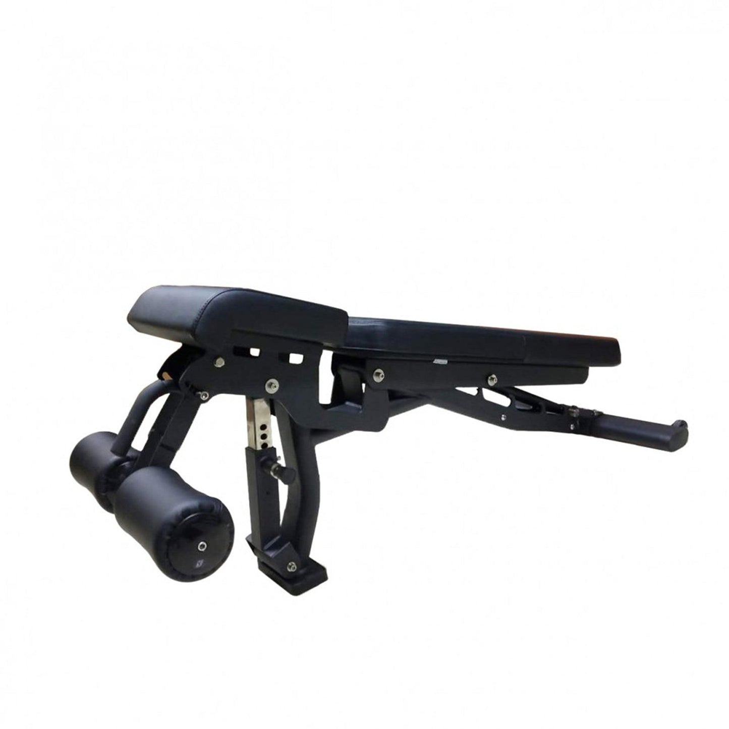 Flat Incline Decline Bench - Muscle D Fitness - 11 Gauge Steel - Commercial Upholstery - Decline Abdominal Trainer - Grit Grind Strength