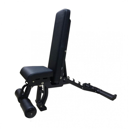 Flat Incline Decline Bench - Muscle D Fitness - 11 Gauge Steel - Commercial Upholstery - Decline Abdominal Trainer - Grit Grind Strength