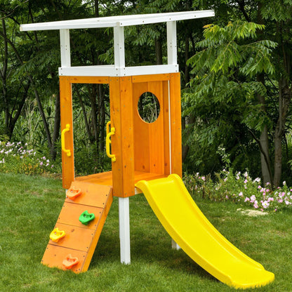 Forest Small Outdoor Toddler Swing Set | Compact Wooden Swing Frame for Babies & Kids - Grit Grind Strength