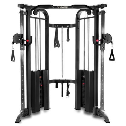 Functional Trainer Cable Machine with Dual 200 lb Weight Stacks - Grit Grind Strength