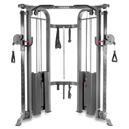 Functional Trainer Cable Machine with Dual 200 lb Weight Stacks - Grit Grind Strength
