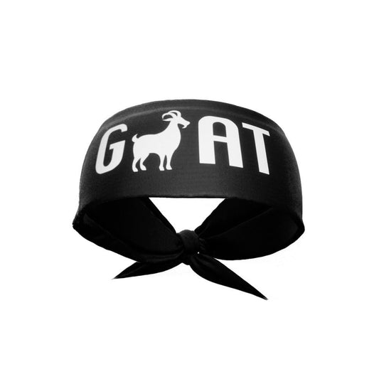 GOAT Tie Headband (Black) - Grit Grind Strength