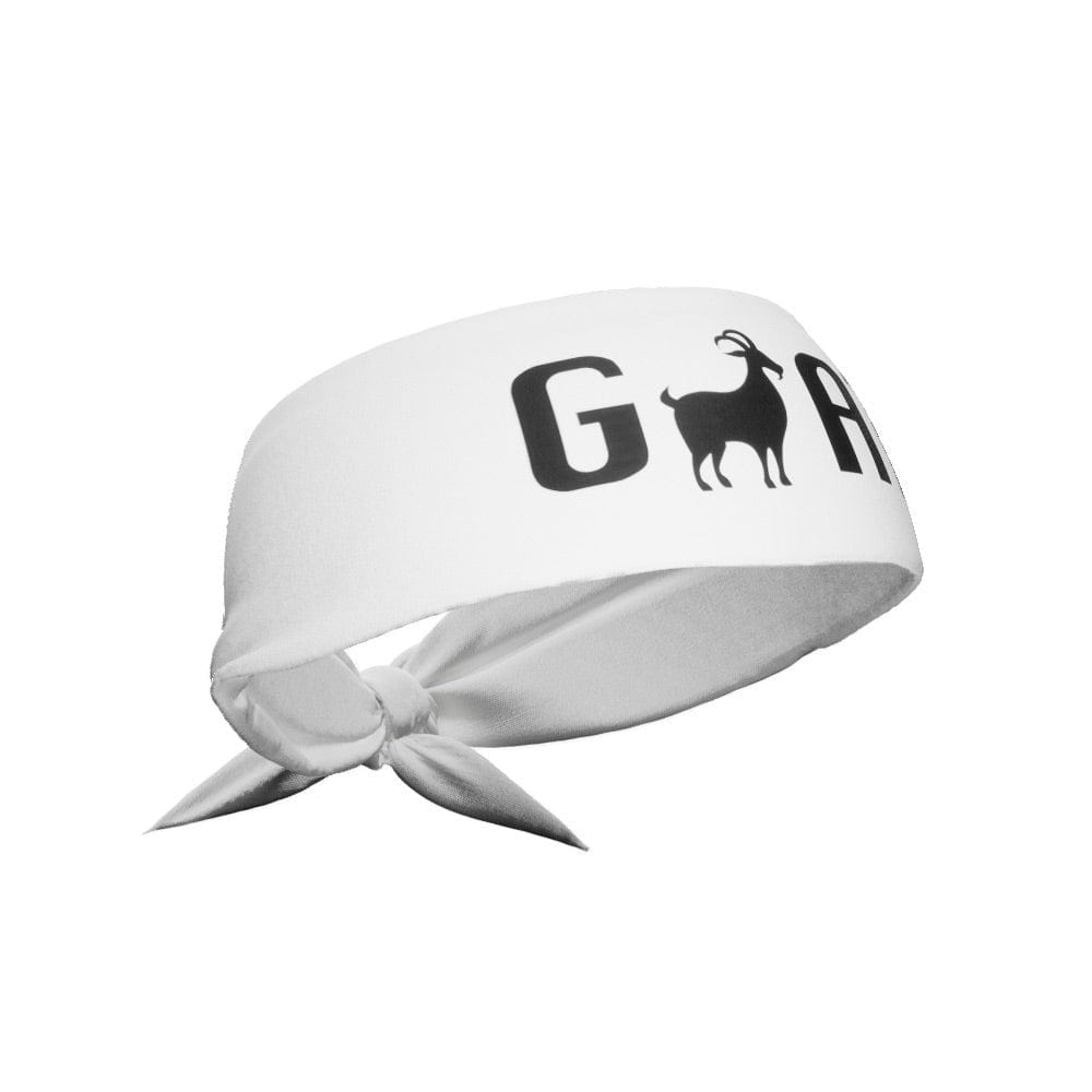 GOAT Tie Headband (White) - Grit Grind Strength