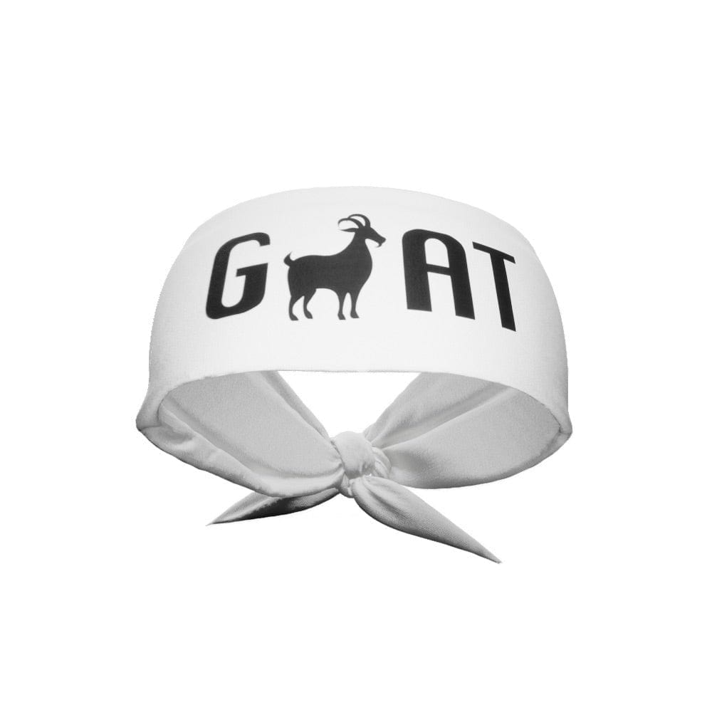 GOAT Tie Headband (White) - Grit Grind Strength