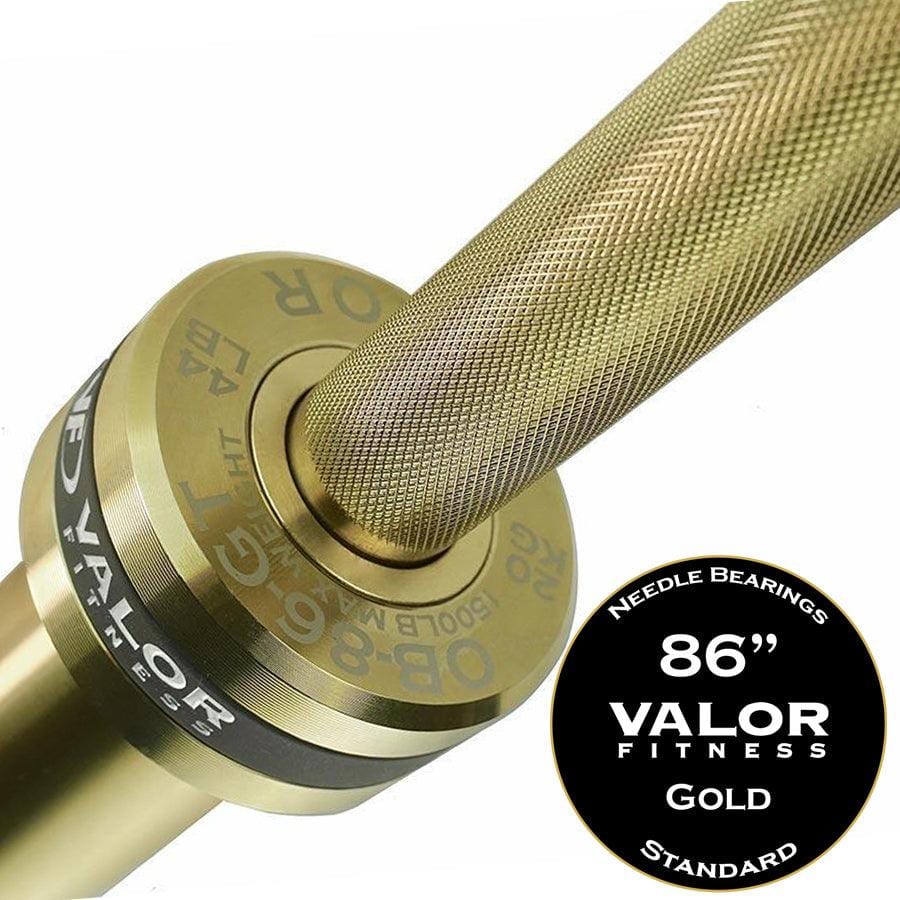 Gold Coated Needle Bearing Barbell - Grit Grind Strength