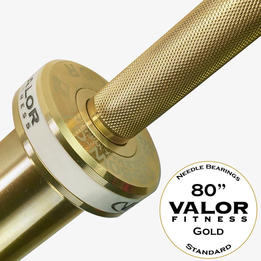 Gold Coated Needle Bearing Barbell - Grit Grind Strength
