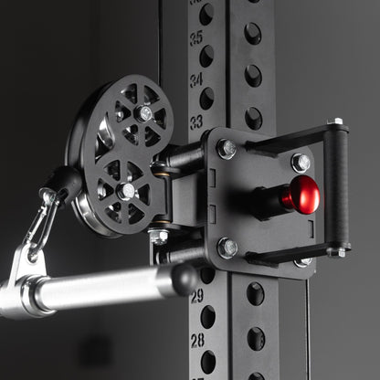 Half Rack Functional Trainer Smith Machine with Lat Pulldown and Low Row - Grit Grind Strength