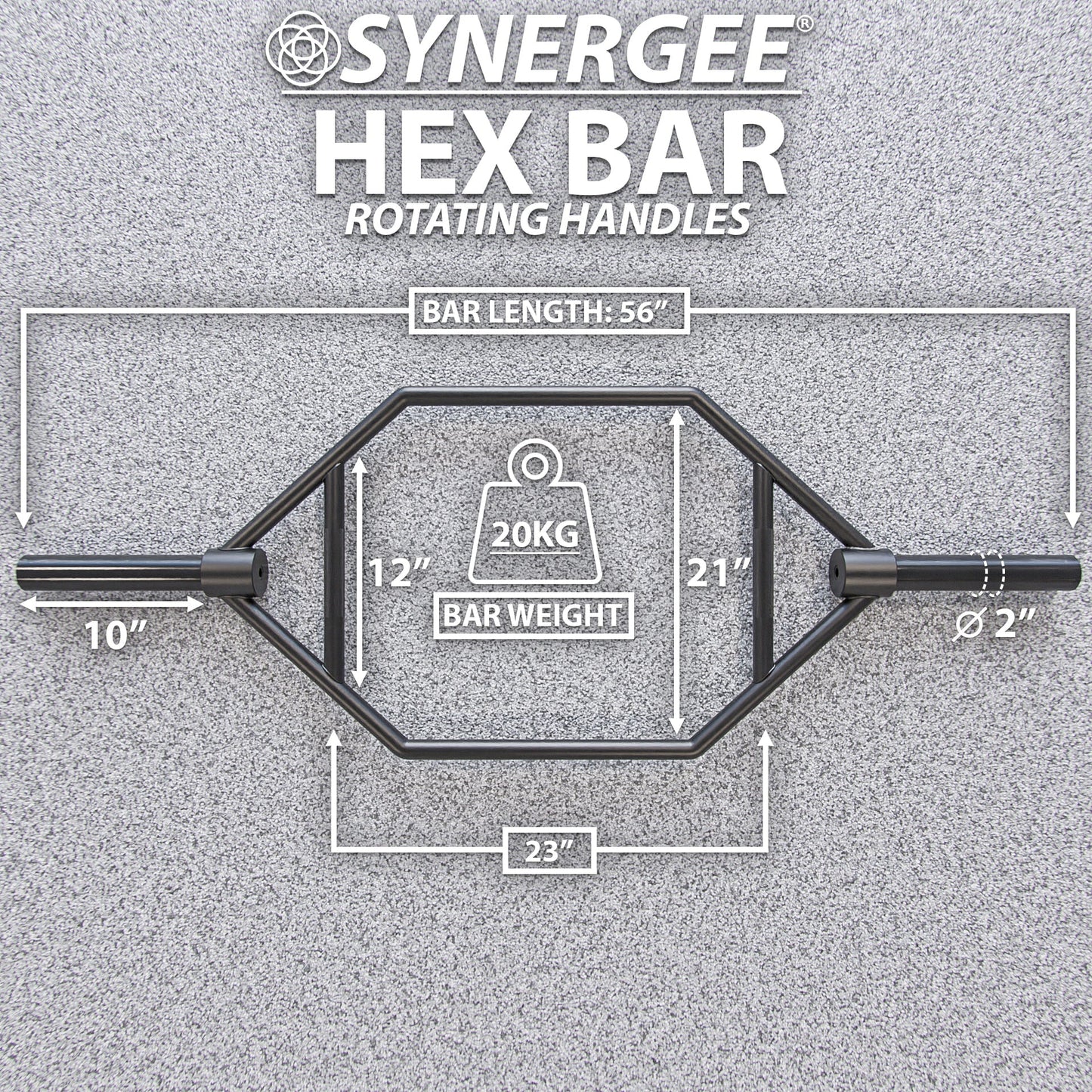 Synergee Hex Trap Bar - Grit Grind Strength