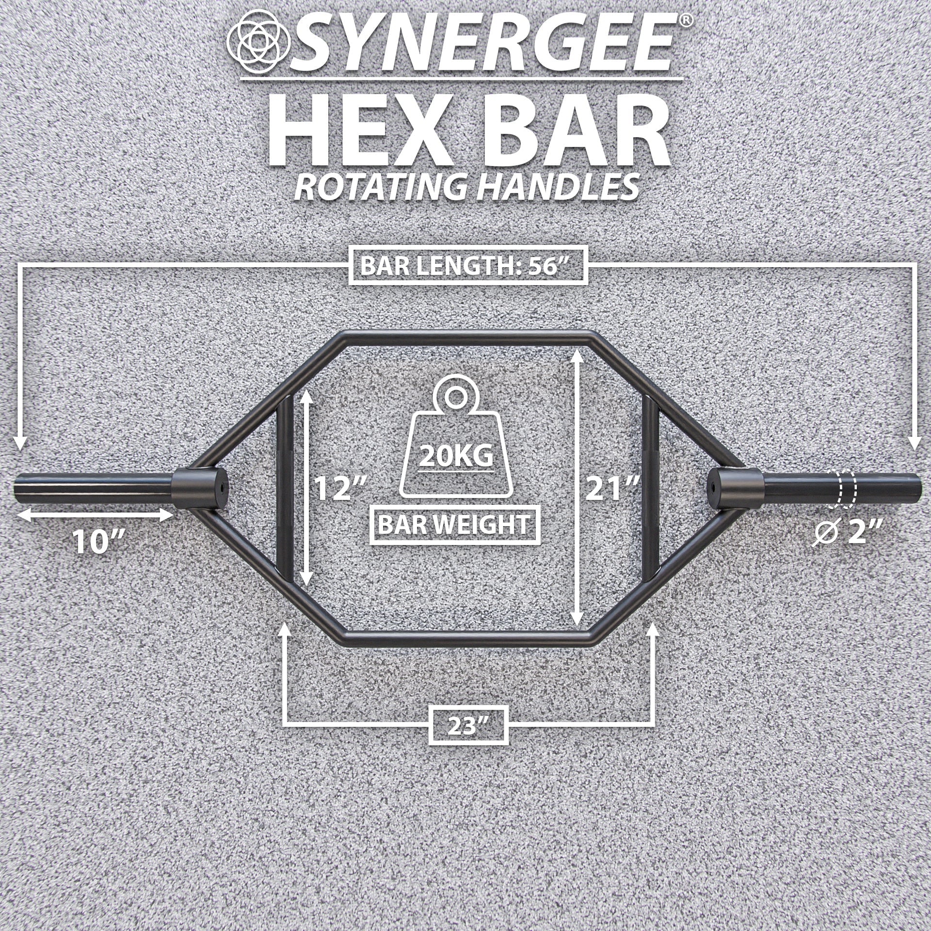 Synergee Hex Trap Bar - Grit Grind Strength