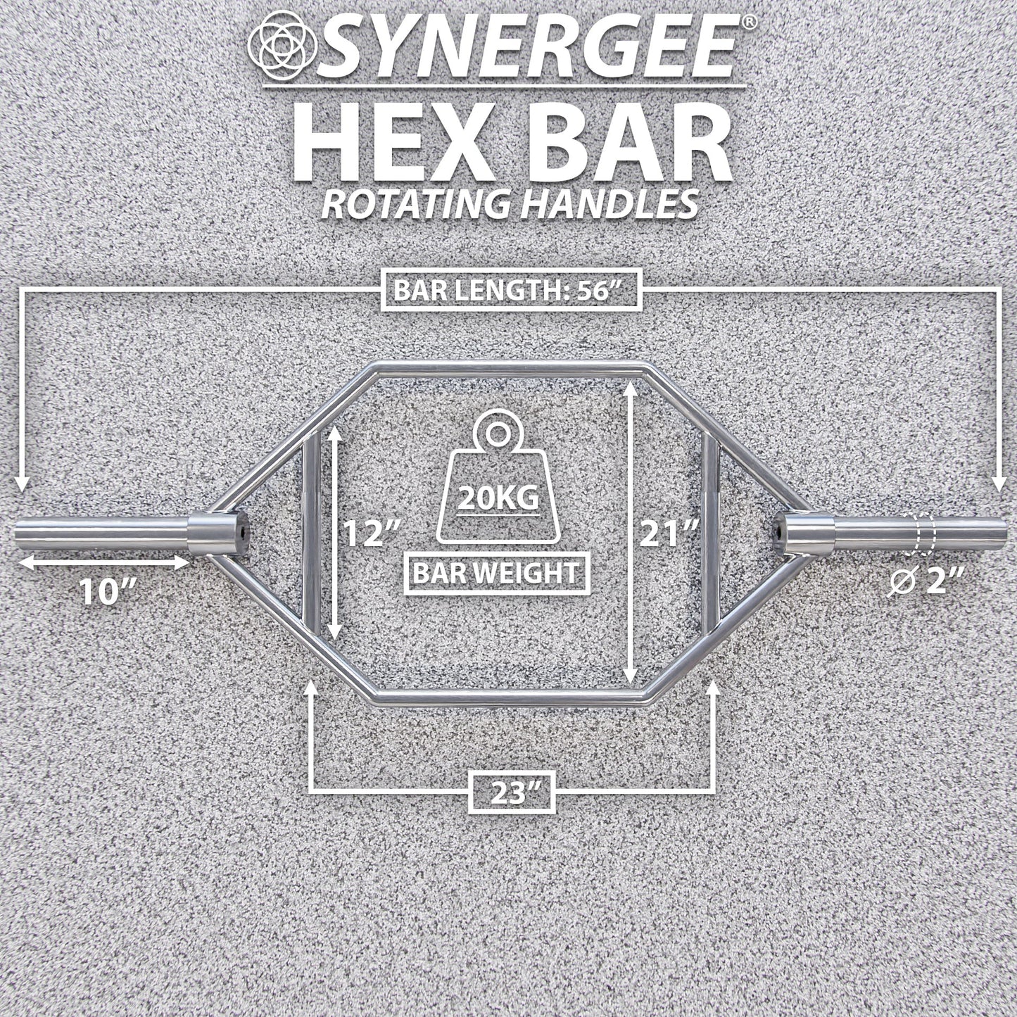 Synergee Hex Trap Bar - Grit Grind Strength