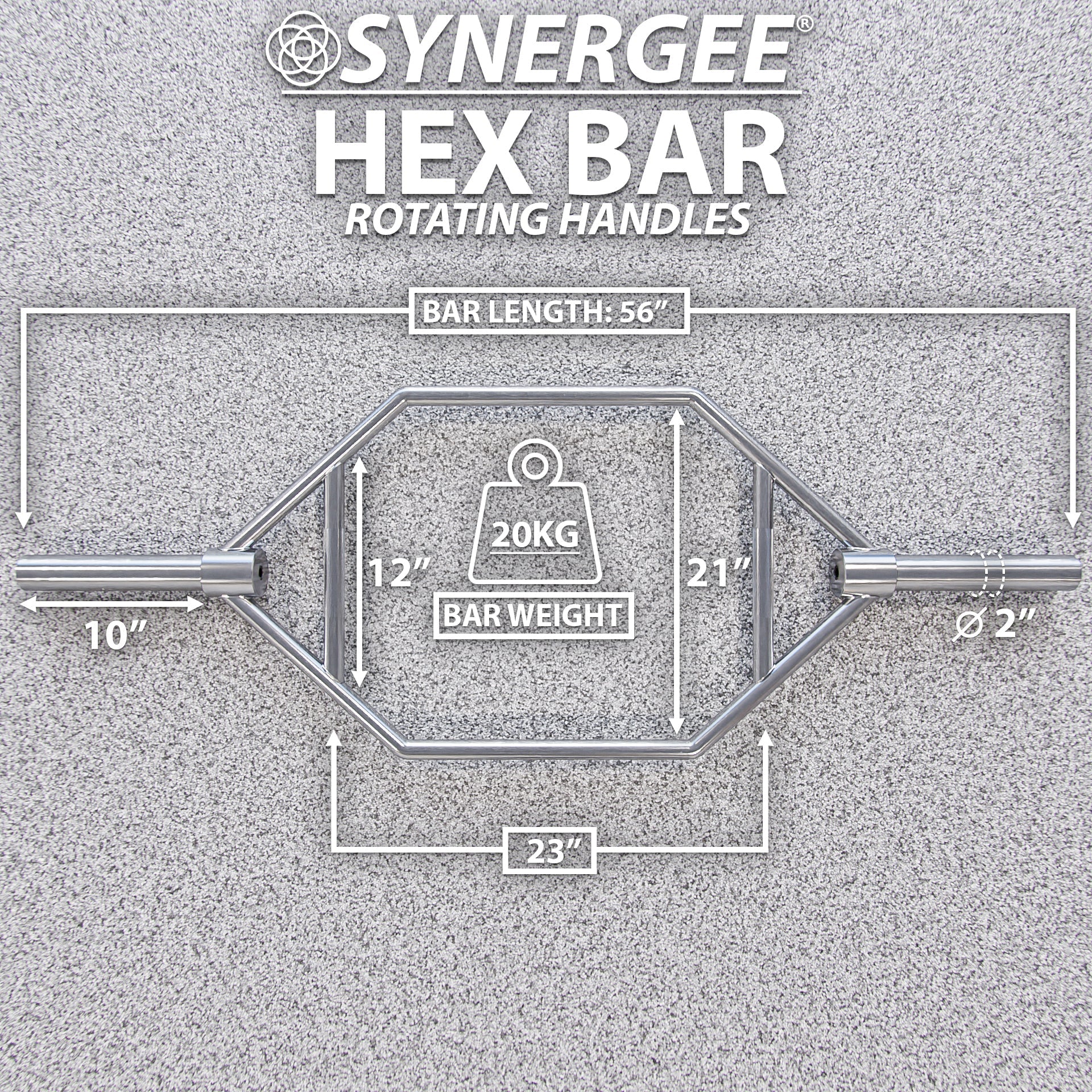 Synergee Hex Trap Bar - Grit Grind Strength