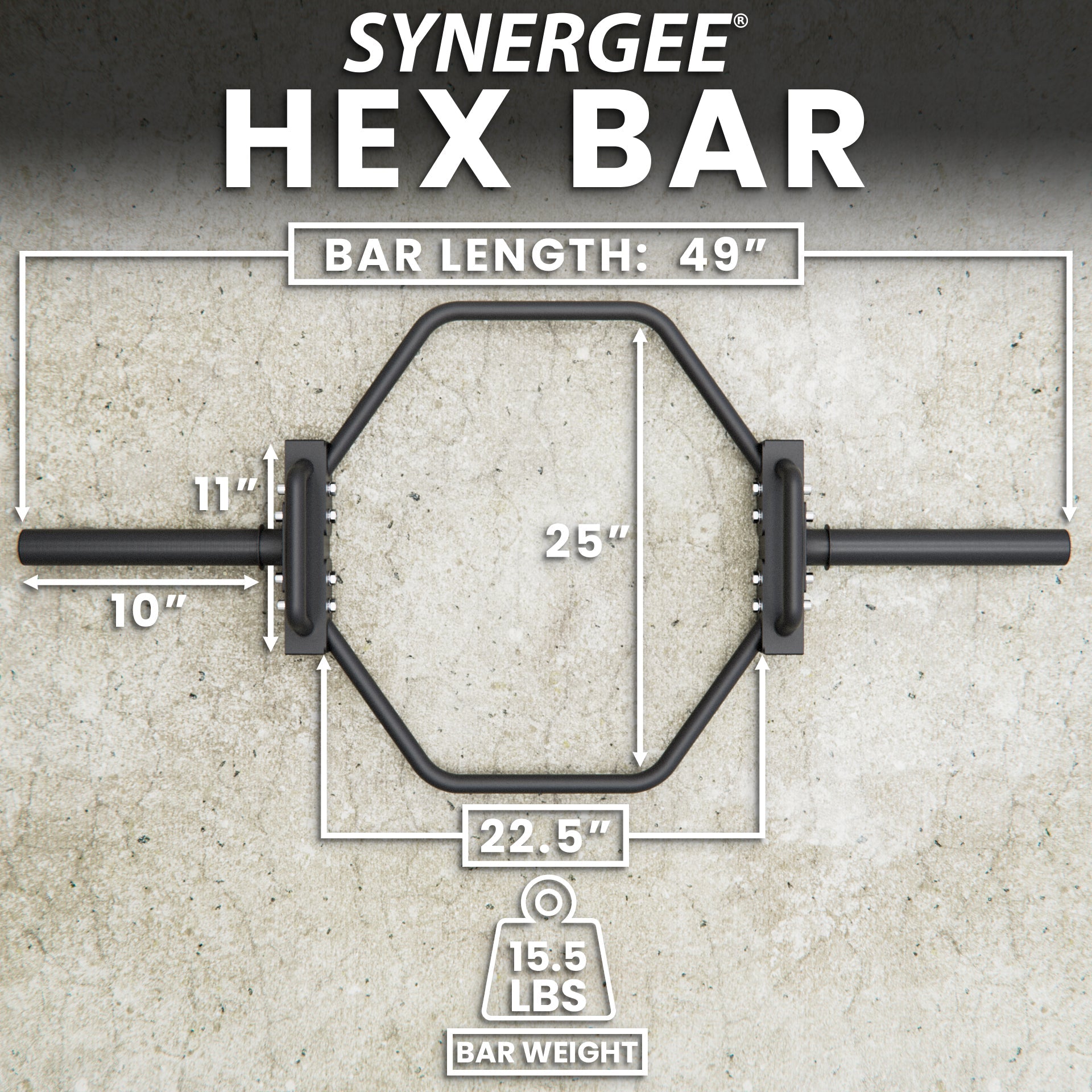 Synergee Hex Trap Bar - Grit Grind Strength