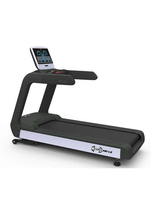 LED Screen Commercial Treadmill - Muscle D Fitness - Built in Fan - Adjustable Speed and Incline - Cup Holders - Grit Grind Strength