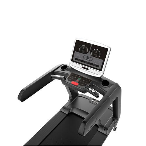 LED Screen Commercial Treadmill - Muscle D Fitness - Built in Fan - Adjustable Speed and Incline - Cup Holders - Grit Grind Strength