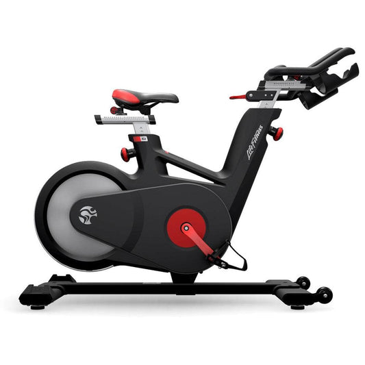Life Fitness IC6 Indoor Cycle - Adjustable Handle Bars and Seat - Digital Display - Drink Bottle Holders - Grit Grind Strength