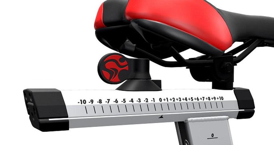 Life Fitness IC6 Indoor Cycle - Adjustable Handle Bars and Seat - Digital Display - Drink Bottle Holders - Grit Grind Strength