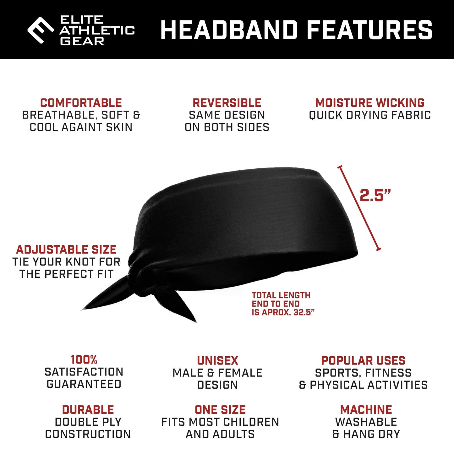 Light Blue Tie Headband - Grit Grind Strength