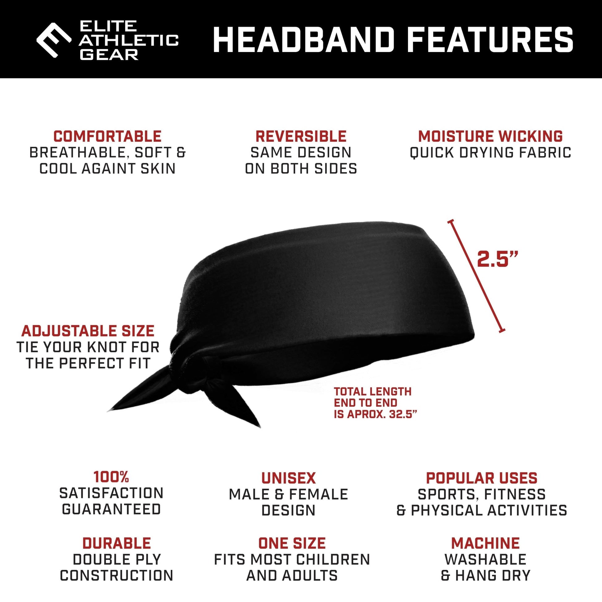 Light Blue Tie Headband - Grit Grind Strength