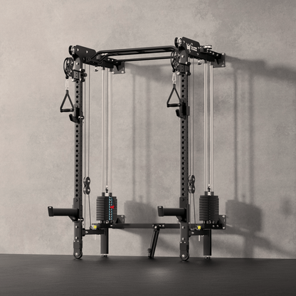 Lightning F35 Pro Wall Mounted Folding Power Rack All - In - One Home Gym - Grit Grind Strength