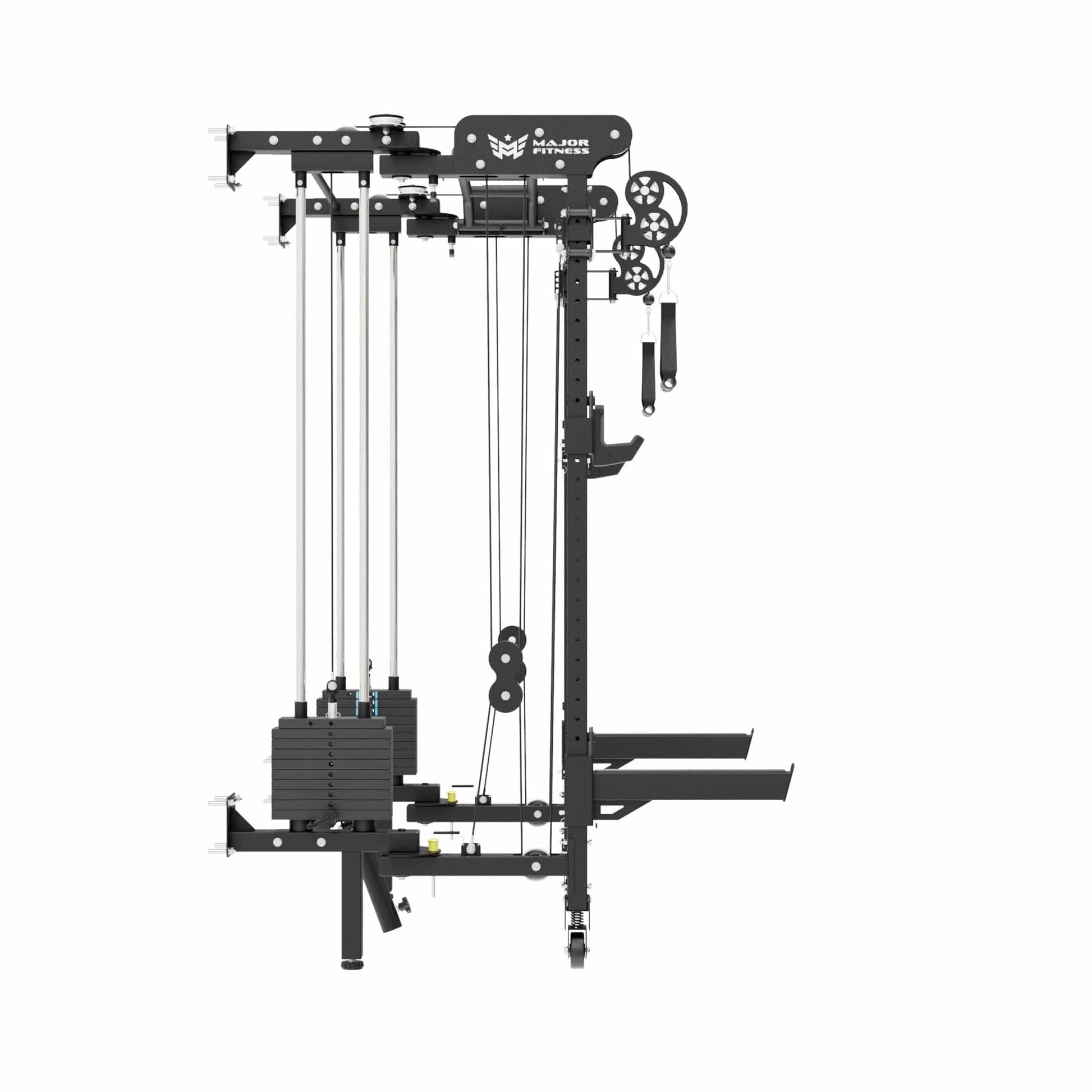 Major Fitness Black Lightning F35 Pro Wall Mounted Folding Power Rack All-In-One Home Gym