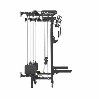 Major Fitness Black Lightning F35 Pro Wall Mounted Folding Power Rack All-In-One Home Gym