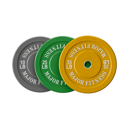 Major Fitness Low Bounce Bumper Plates Olympic Weight Plates Set - Grit Grind Strength