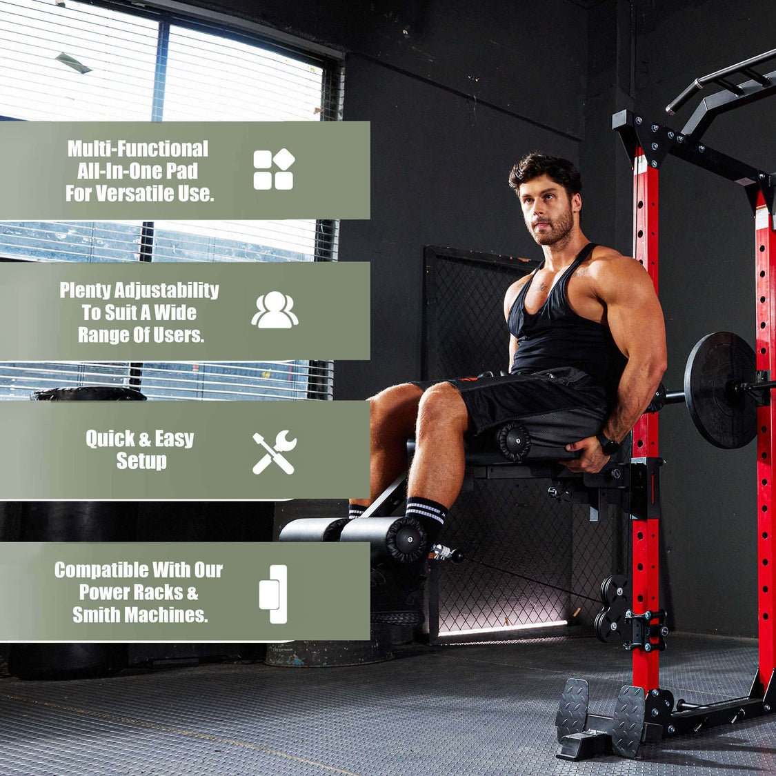 Major Fitness Rack Mounted Leg Extension - Grit Grind Strength