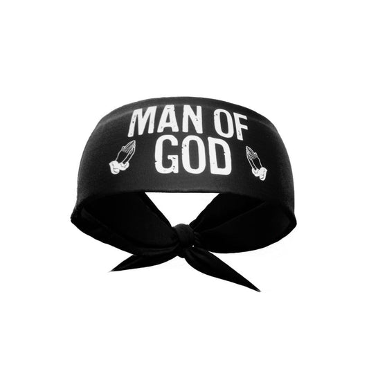 Man of God Tie Headband - Grit Grind Strength