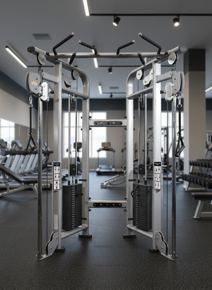 Megatron Dual Adjustable Pulley (88" & 95" height) - Muscle D Fitness - Functional Pull - Up Bar - Adjustable Height - Grit Grind Strength